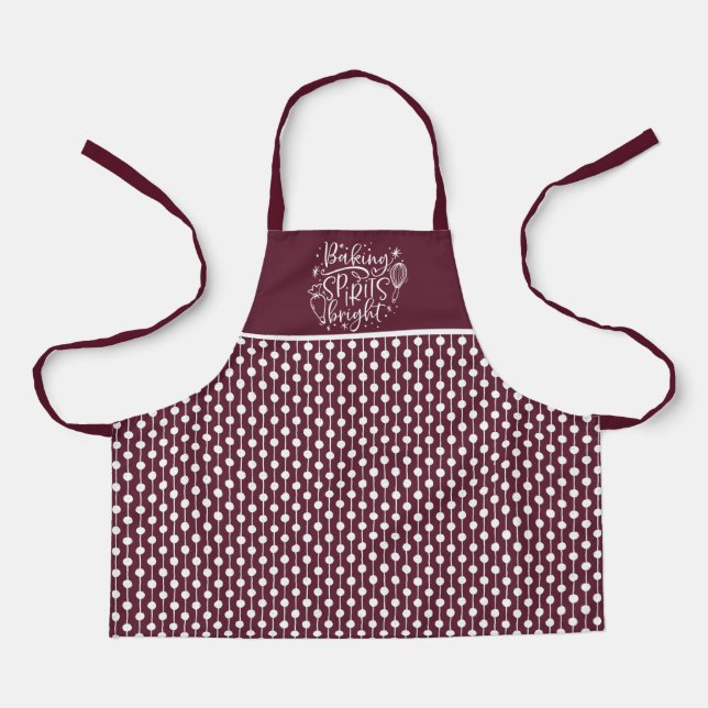 Baking Spirits Bright Festive Christmas Apron (Front)