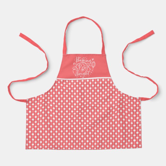 Baking Spirits Bright Festive Christmas Apron (Front)