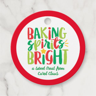 Baking Spirits Bright Festive Christmas Treats Favour Tags