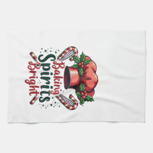 Baking Spirits Bright Funny Baking Chef Baker Tea Towel