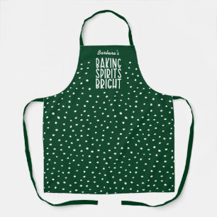 Baking Spirits Bright Funny Green Polka Dot Apron