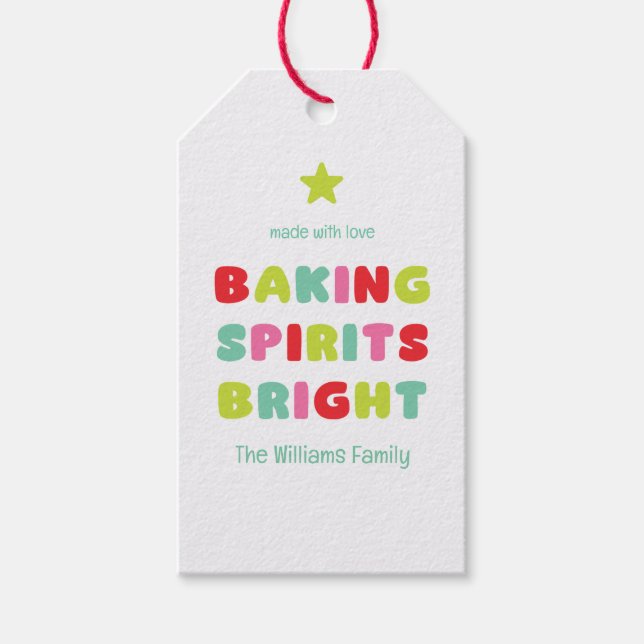 Baking Spirits Bright Gift Tags (Front)