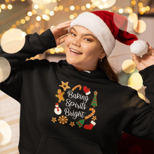 Baking Spirits Bright Gingerbread Christmas Cookie Hoodie