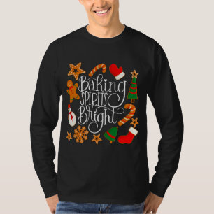 Baking Spirits Bright Gingerbread Christmas Cookie T-Shirt