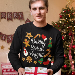 Baking Spirits Bright Gingerbread Christmas Cookie T-Shirt