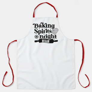 'Baking Spirits Bright' Gingerbread Christmas Home Apron