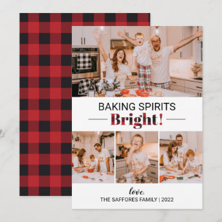 Baking Spirits Bright Holiday Christmas Photo Card