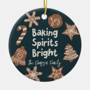 Baking Spirits Bright Holiday Cookies Ceramic Tree Decoration