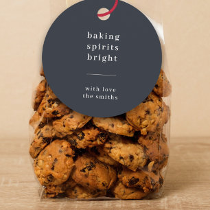 Baking Spirits Bright   Modern Stylish Kids Photo Favour Tags
