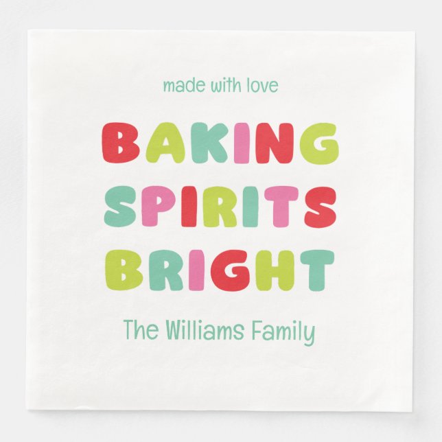 Baking Spirits Bright Napkin (Front)