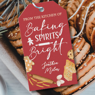 Baking Spirits Bright Personalised Holiday Baking Gift Tags