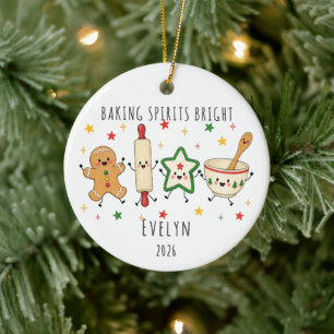 Baking Spirits Bright Personalised Ornament