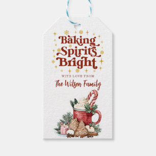Baking Spirits Bright Pink Cookie Exchange  Gift Tags