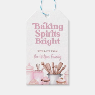 Baking Spirits Bright Pink Cookie Exchange  Gift Tags