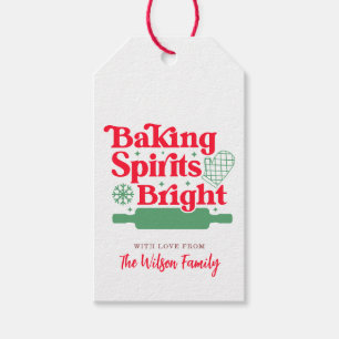 Baking Spirits Bright Pink Cookie Exchange  Gift Tags