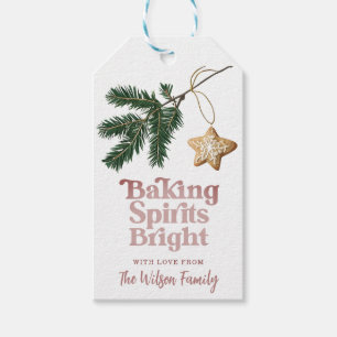 Baking Spirits Bright Pink Cookie Exchange  Gift Tags