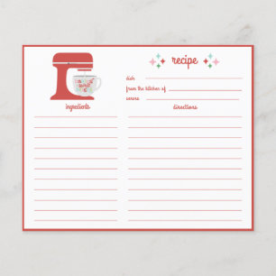 Baking Spirits Bright Recipe Card