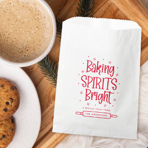 Baking Spirits Bright Red Holiday Favour Bags