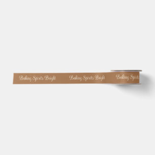 Baking Spirits Bright Rich Gingerbread Brown Satin Ribbon