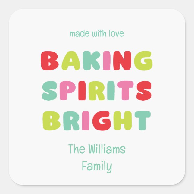 Baking Spirits Bright Sticker (Front)