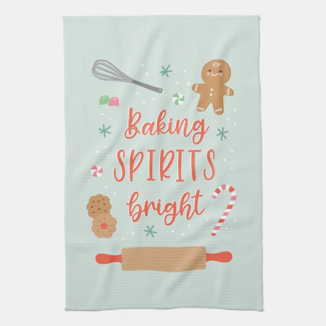 Baking Spirits Bright Tea Towel (Vertical)