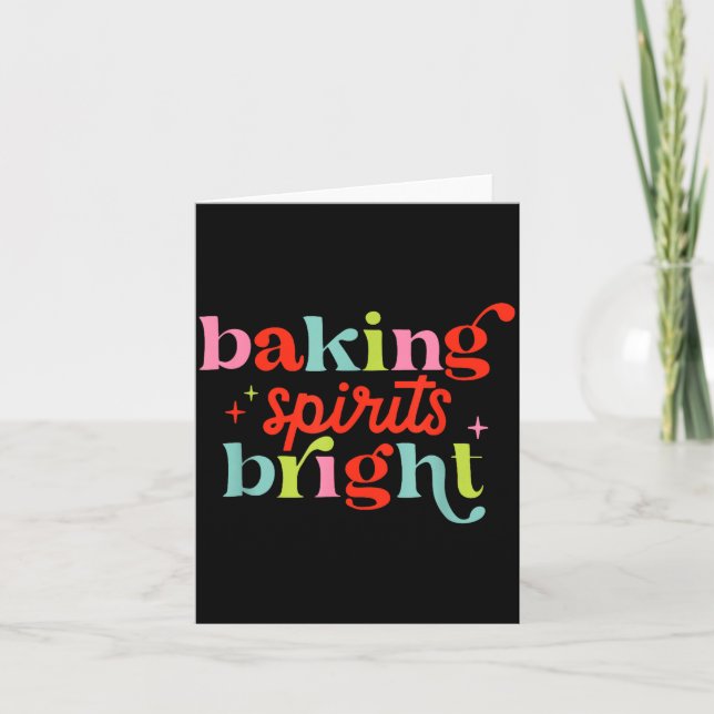 Baking Srits Bright, Christmas Baking Crew  Card (Front)