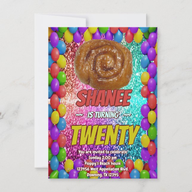 Baking Sweet Tooth Dessert Fun Party Invite (Front)