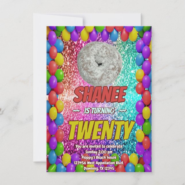 Baking Sweet Tooth Dessert Fun Party Invite (Front)