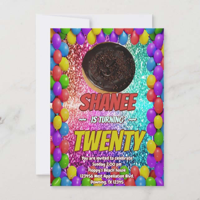 Baking Sweet Tooth Dessert Fun Party Invite (Front)