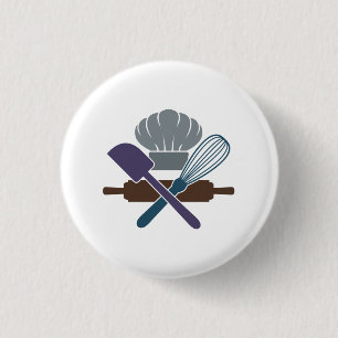 Baking Tools Cooking Lover Funny Chef Culinary 3 Cm Round Badge
