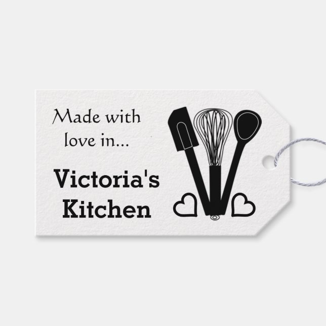 Baking Tools Personalised Name Gift Tags (Front (Horizontal))