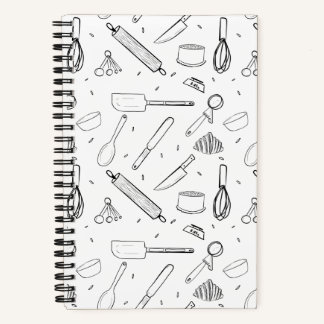 Baking Utensil Patterned Notebook