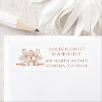 Baking Utensils Baker Bakery Return Address Label