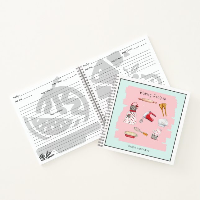 Baking Utensils Baking Recipe  Notebook (Inside)