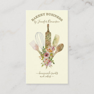 Baking utensils Catering Cook Chef vanilla cream Business Card