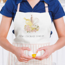 Baking Utensils Floral Logo Pastry Chef Apron