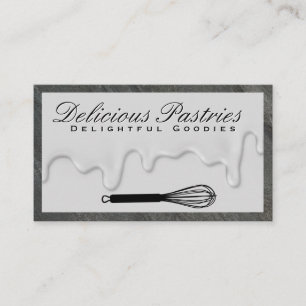 Baking Whisk Frosting Drip Business Card
