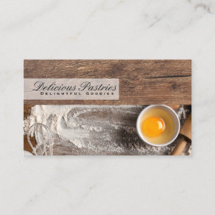 Baking with Ingredients   Culinary Business Card