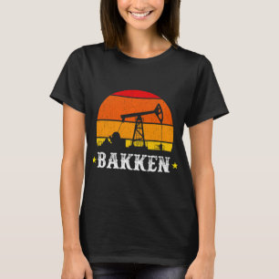 bakken oilfield drilling rig grunge trash Premium T-Shirt