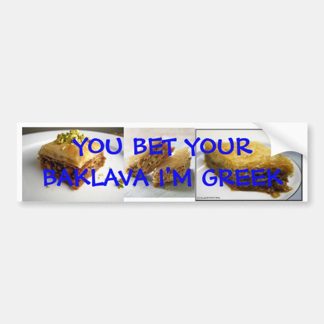 Baklava Bumper sticker (Front)