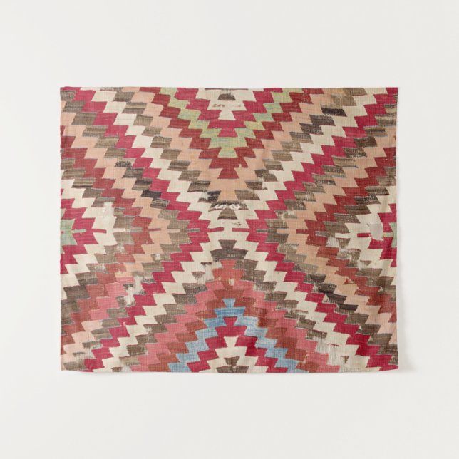 Baklava Chevron Star II // 18th Century Authentic Tapestry (Front (Horizontal))
