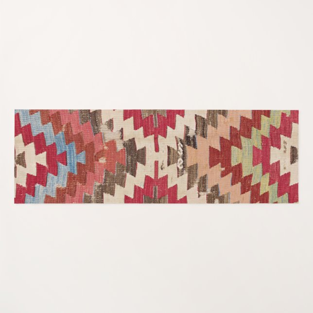 Baklava Chevron Star II // 18th Century Authentic Yoga Mat (Front (Horizontal))