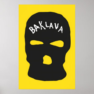 Baklava Japanese Abstract Bauhaus Formula Modern Poster