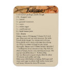 Baklava Recipe Magnet Fridge Holiday Baking