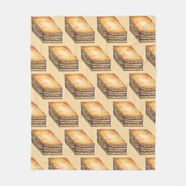 Baklava Sweet Filo Honey Dessert Pastry Greek Food Fleece Blanket (Front)