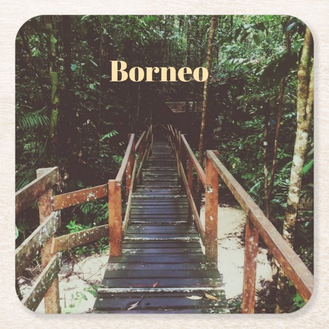 Bako National Park - Borneo Square Paper Coaster (Front)