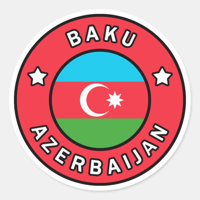 Baku Azerbaijan Classic Round Sticker (Front)