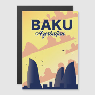 Baku Azerbaijan Flame Towers Vacation poster