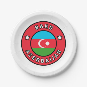 Baku Azerbaijan Paper Plate