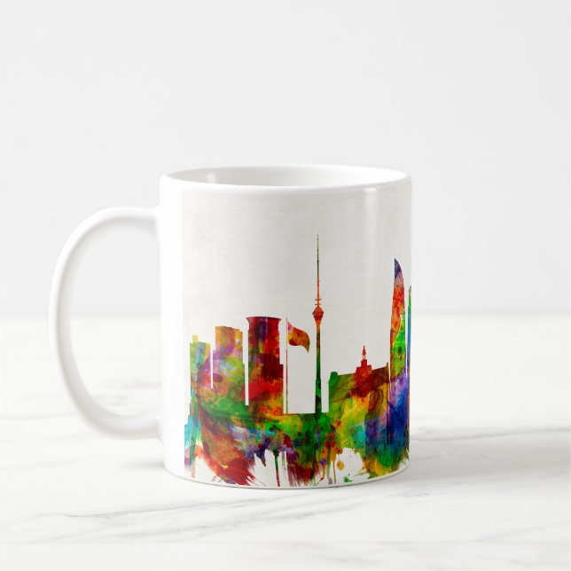 Baku Azerbaijan Skyline Coffee Mug (Left)